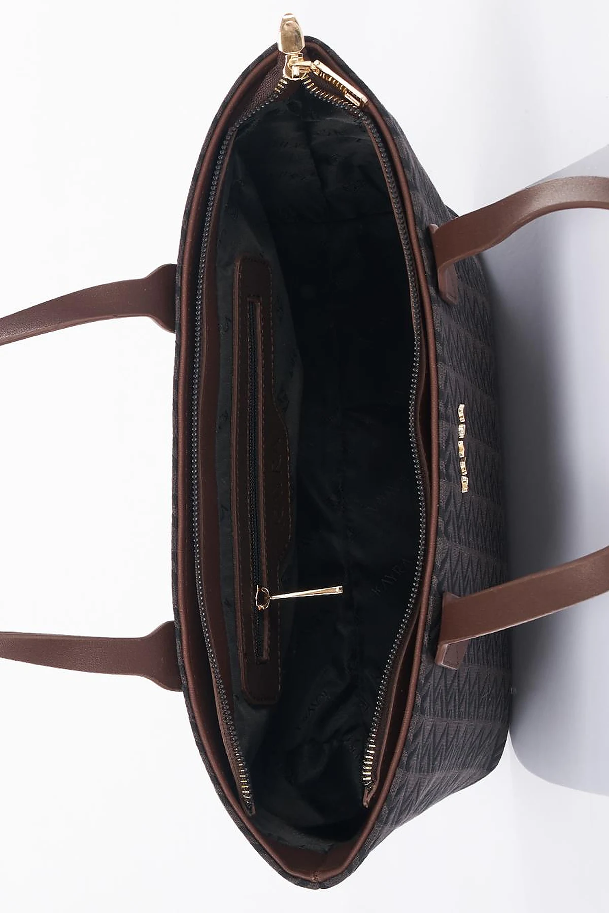 Monogram Pattern Shopper Bag Mink