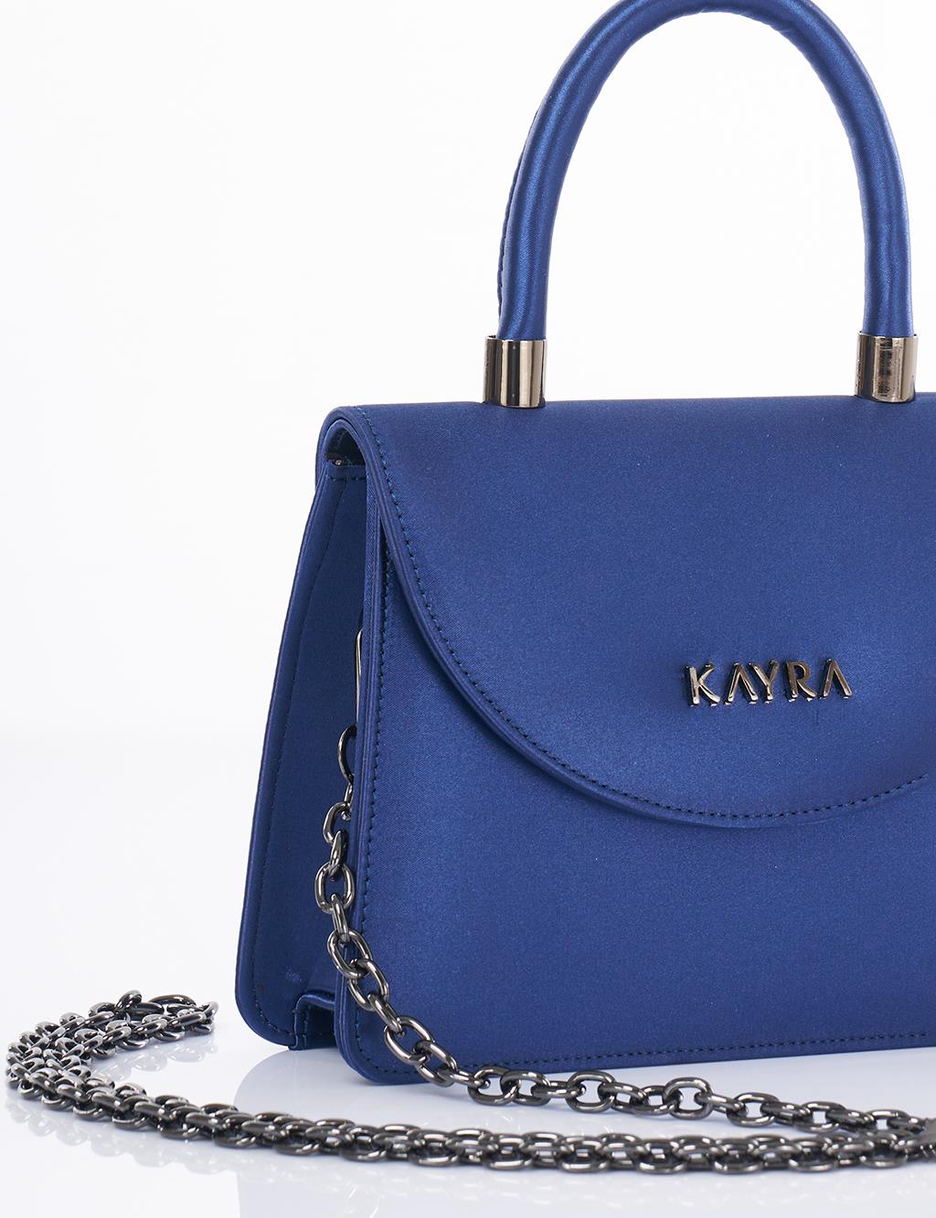 Mini Satin Bag Indigo