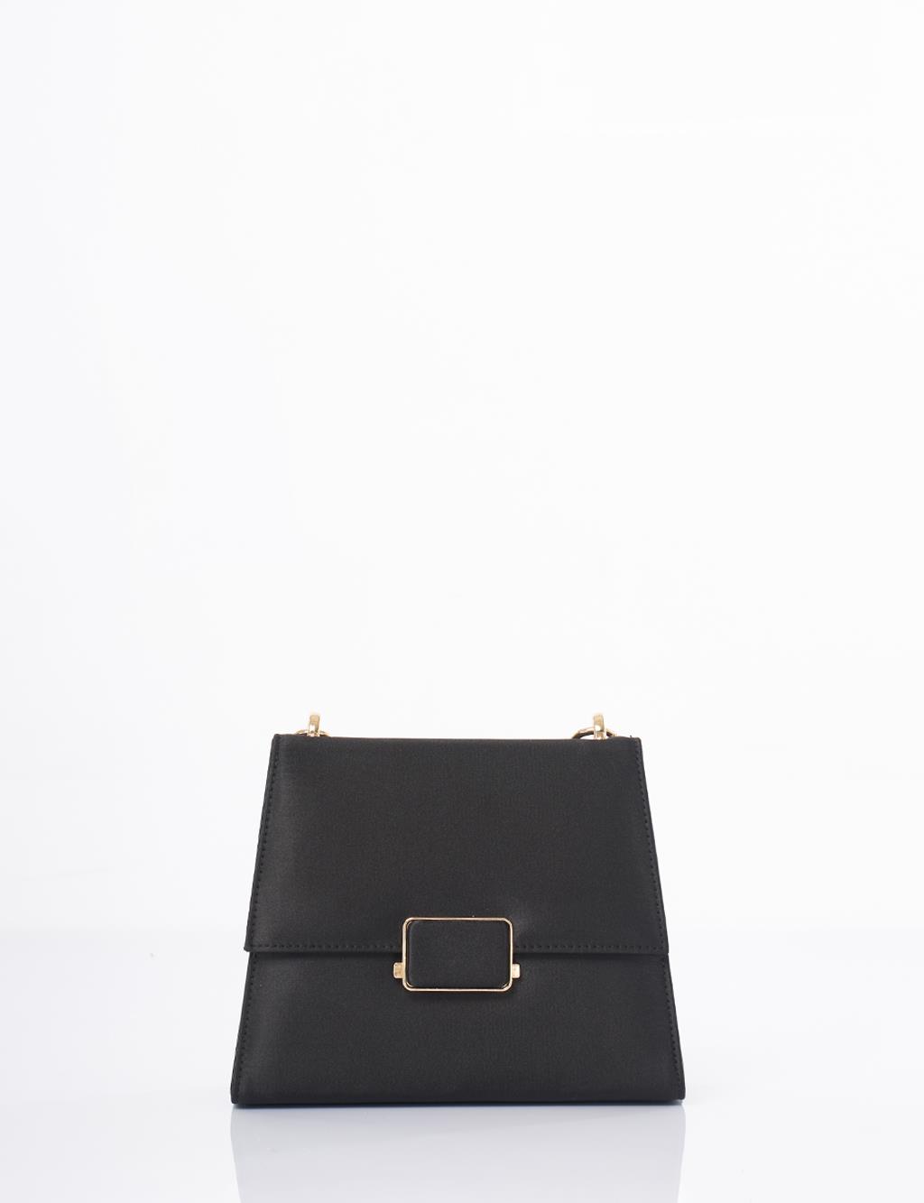 Beaded Satin Bag Black
