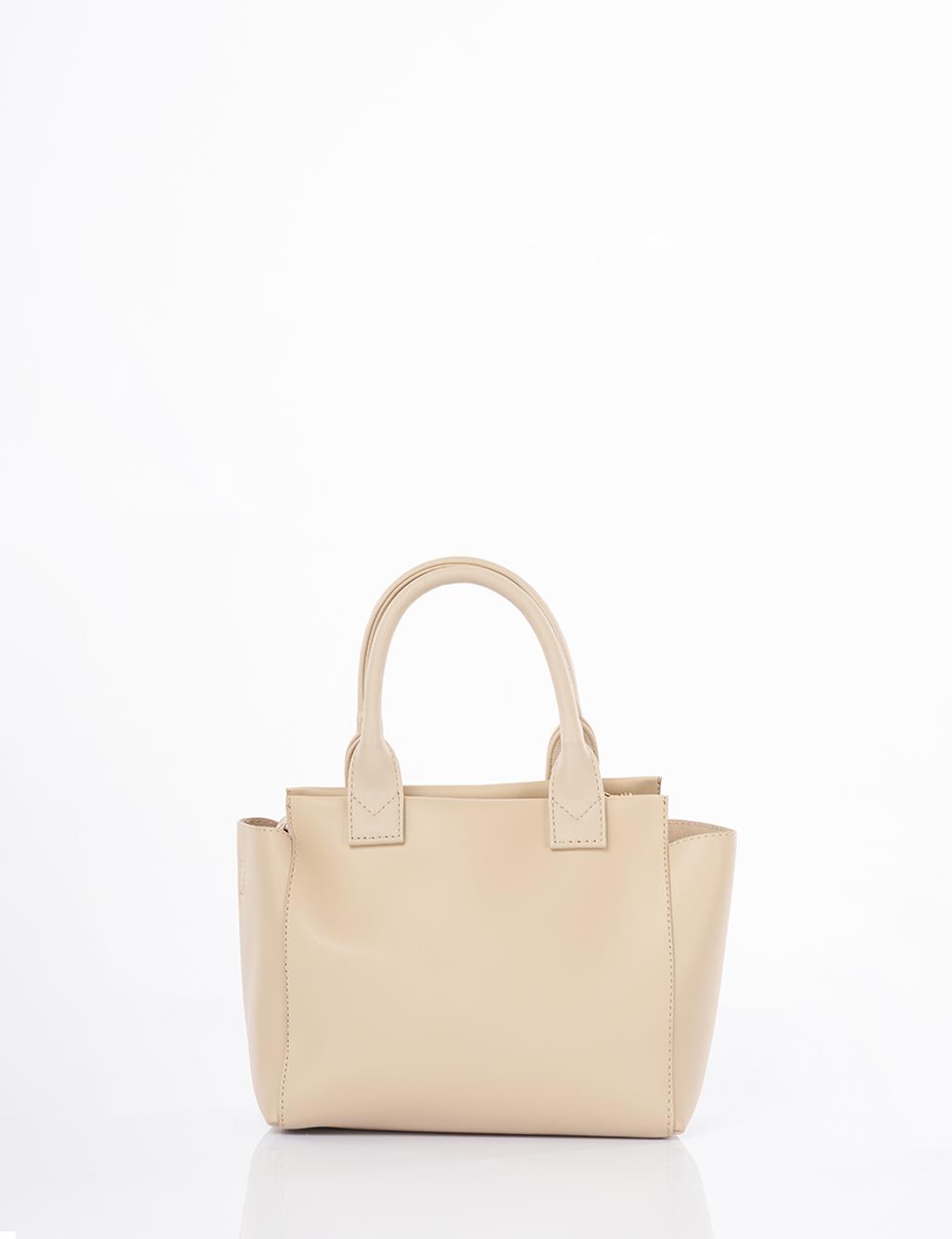 Faux Leather Tote Bag Mink