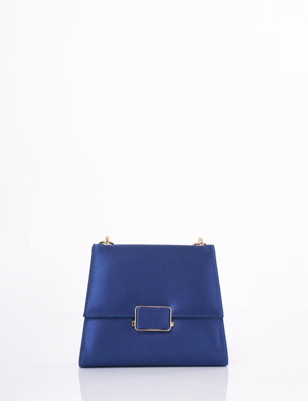 Beaded Satin Bag Indigo
