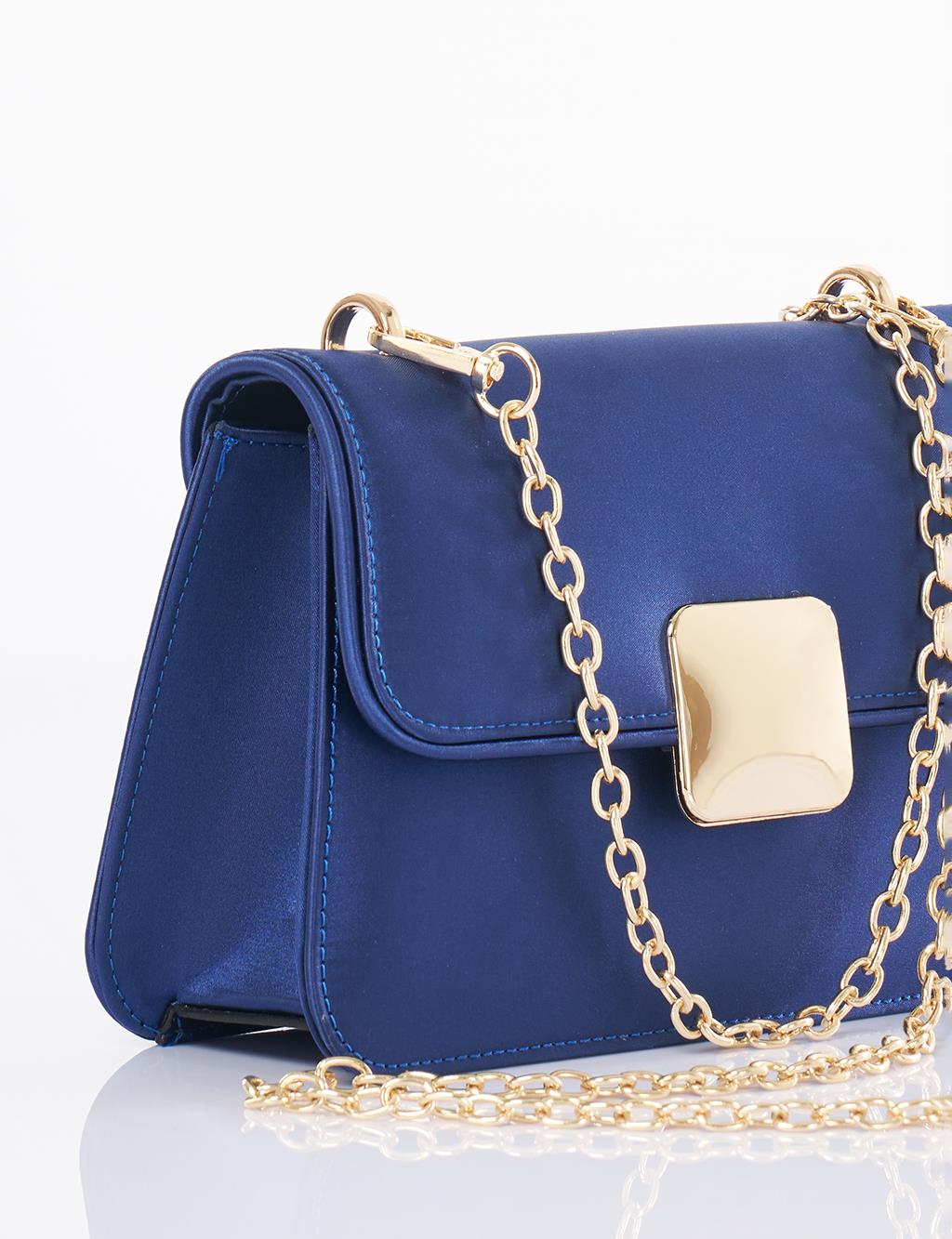 Beaded Baguette Bag Indigo