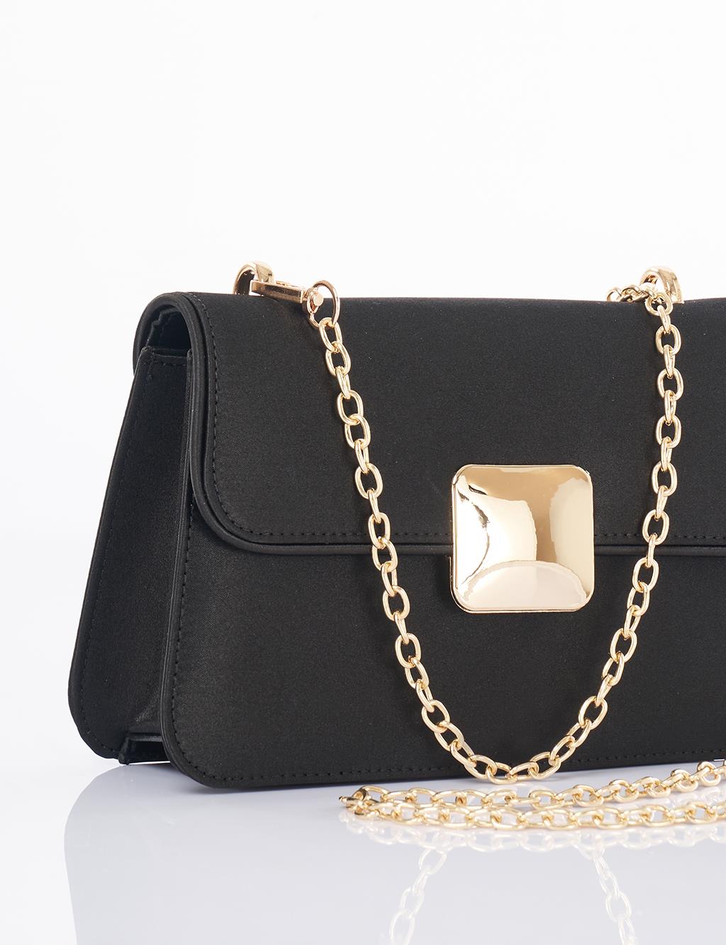 Beaded Baguette Bag Black