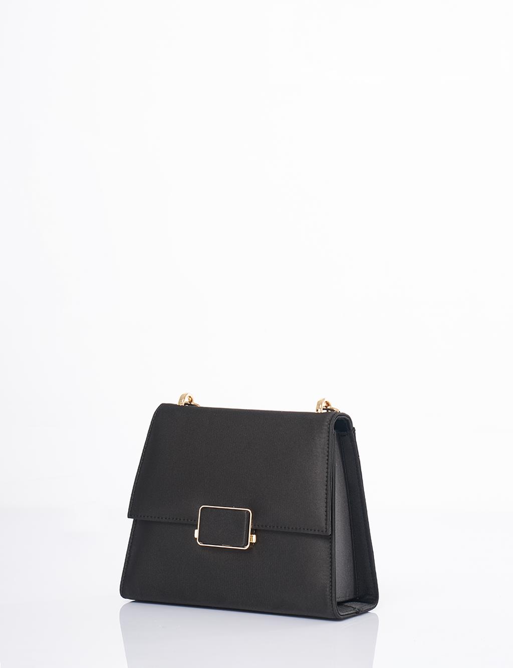 Beaded Satin Bag Black