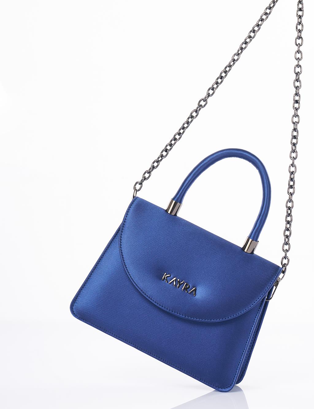 Mini Satin Bag Indigo