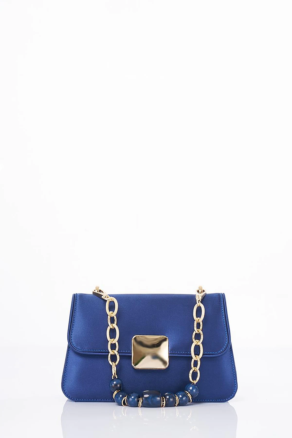 Beaded Baguette Bag Indigo