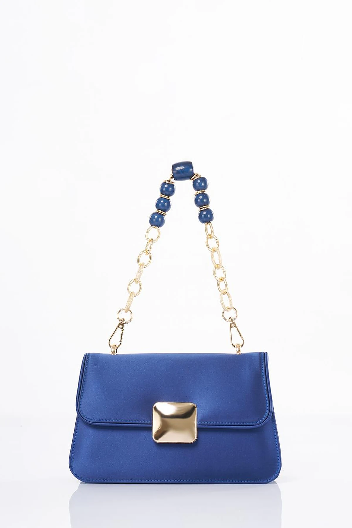 Beaded Baguette Bag Indigo