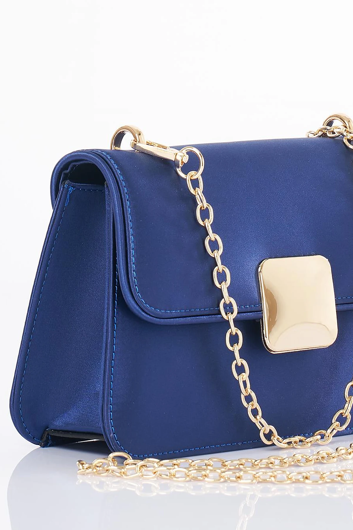 Beaded Baguette Bag Indigo