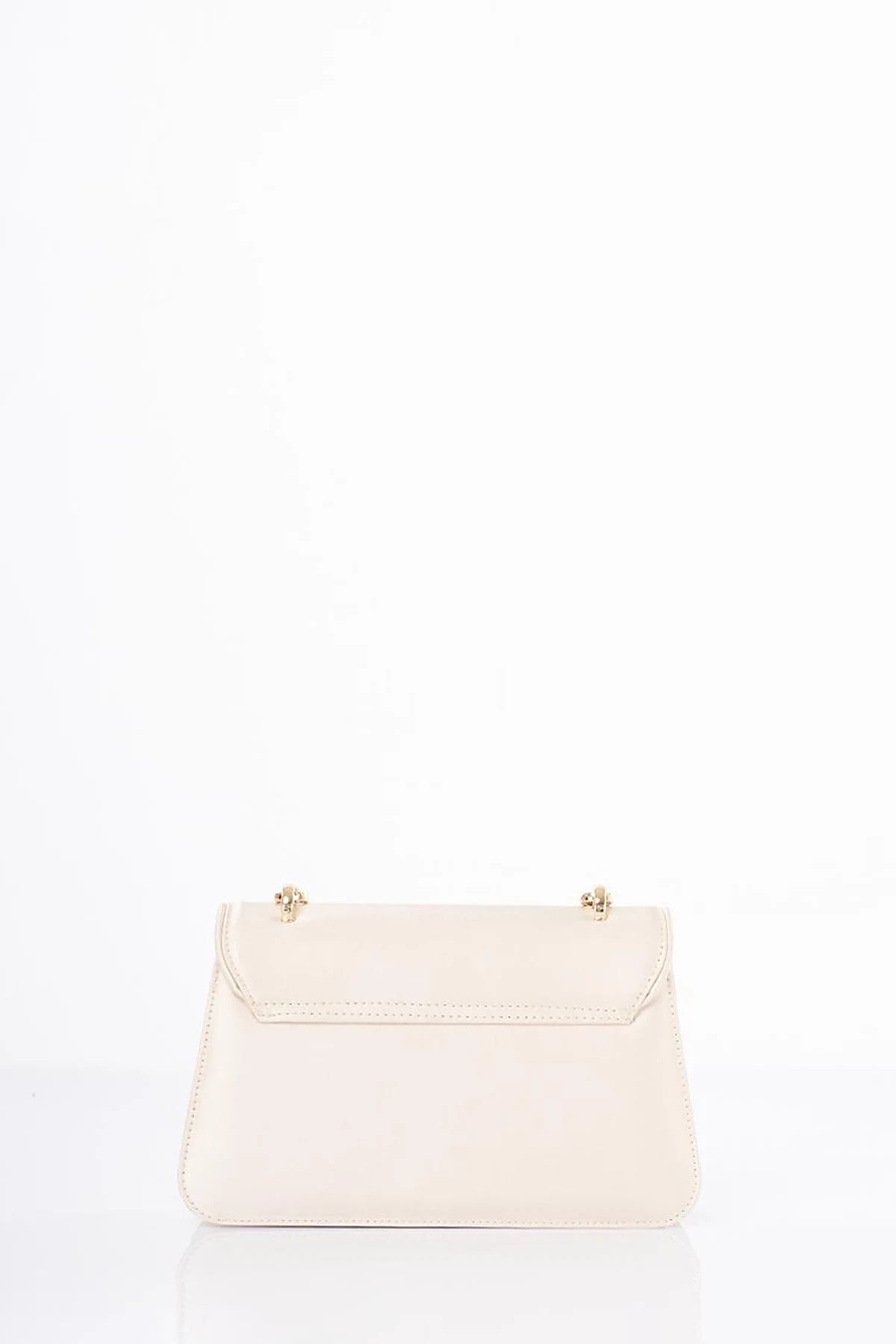 Beaded Baguette Bag Cream
