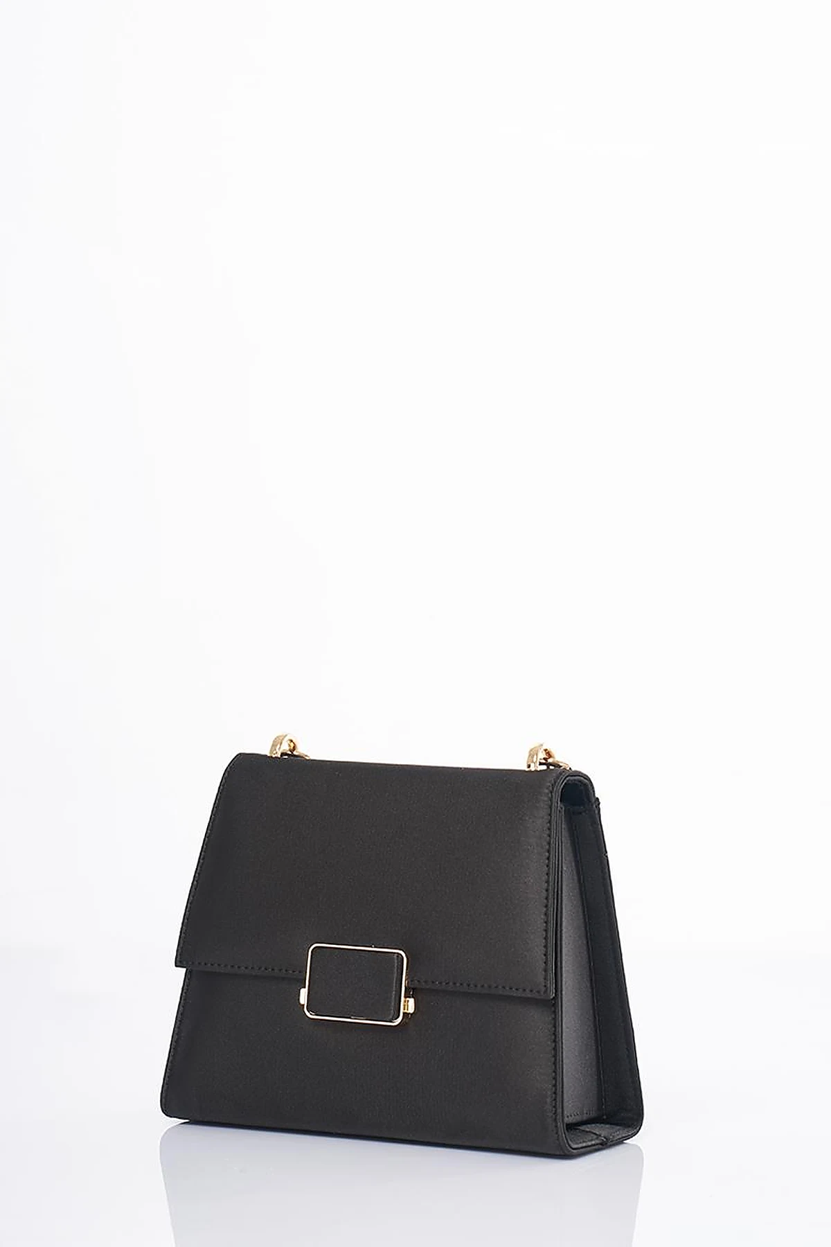 Beaded Satin Bag Black