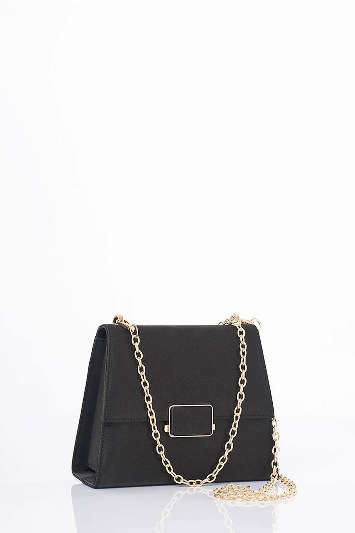 Beaded Satin Bag Black