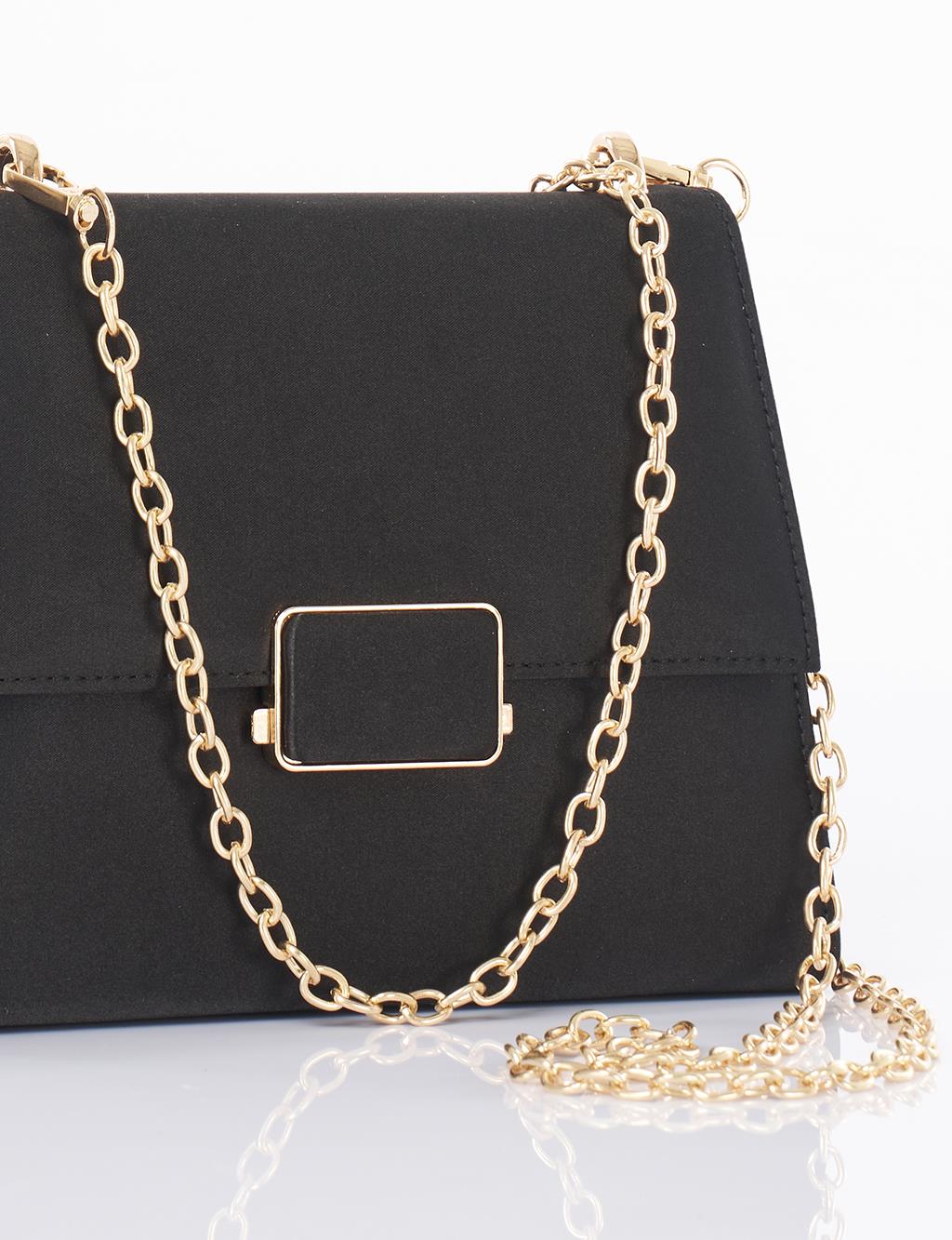 Beaded Satin Bag Black