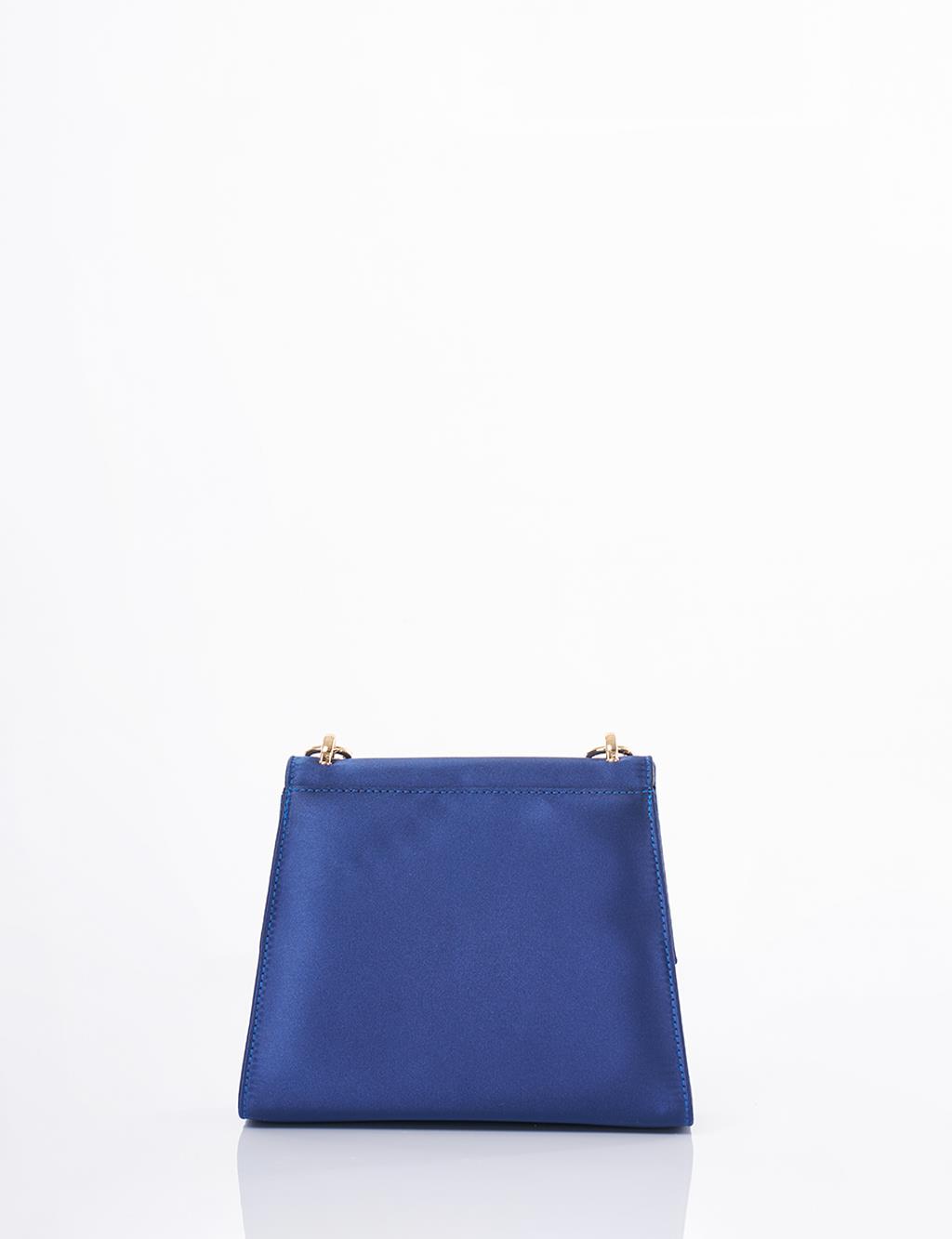 Beaded Satin Bag Indigo