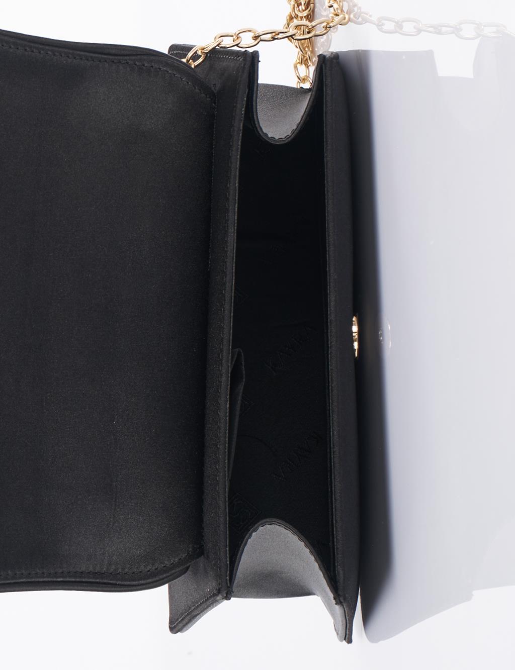 Beaded Baguette Bag Black