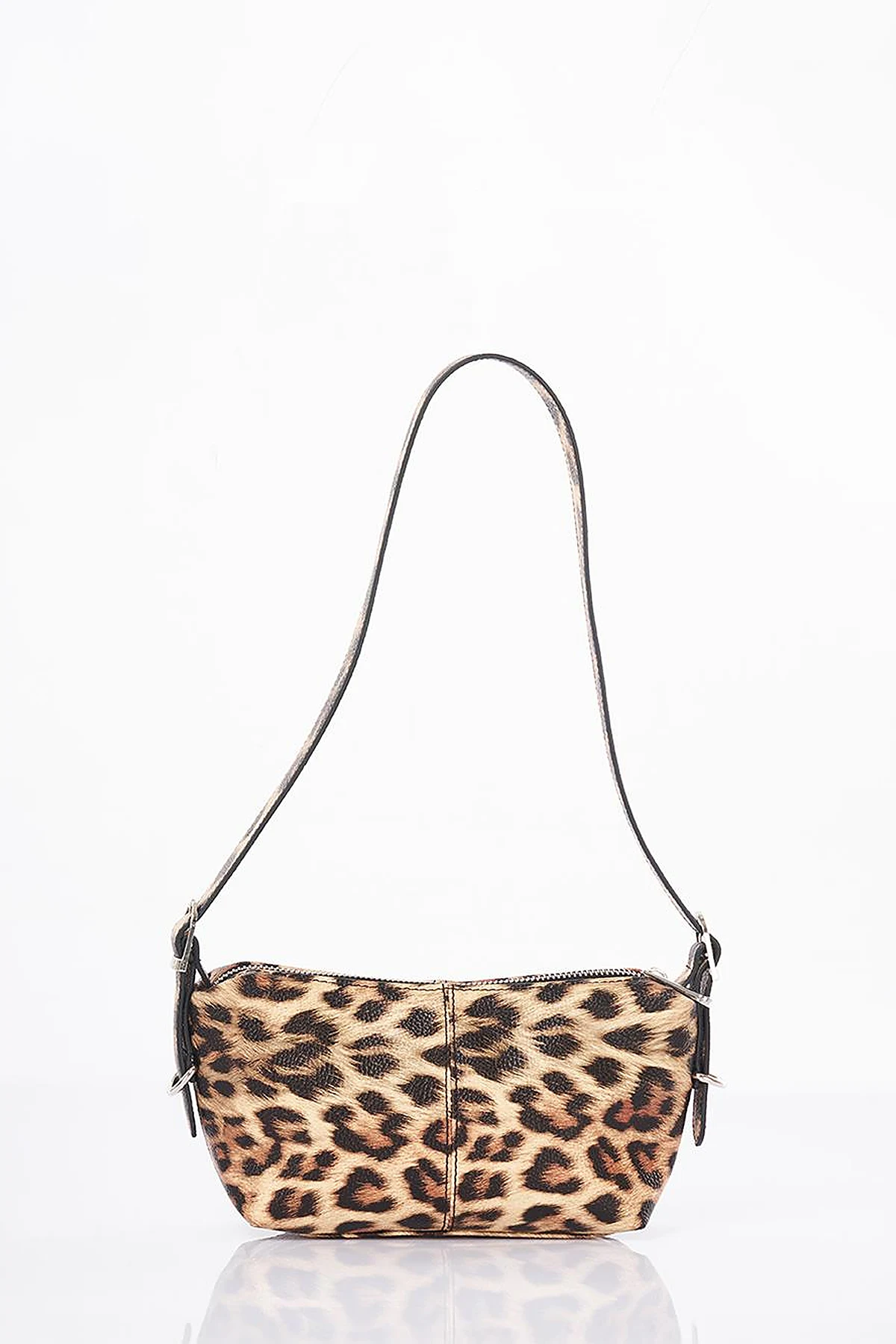 Leopar Desen Omuz Çantası Kahve 