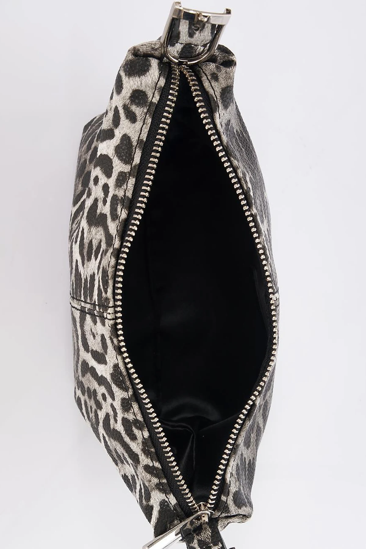 Leopard Pattern Shoulder Bag Black
