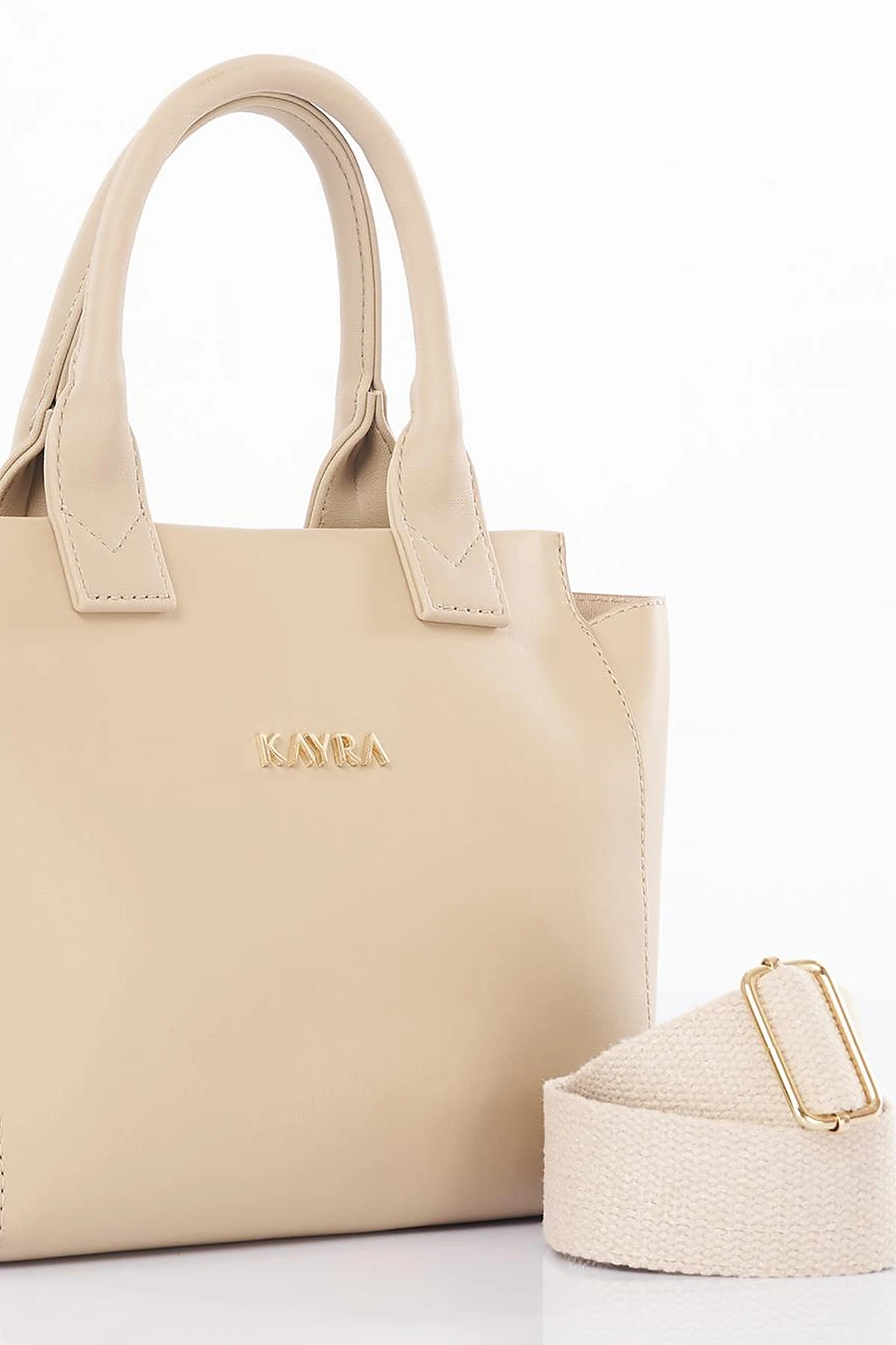 Faux Leather Tote Bag Mink