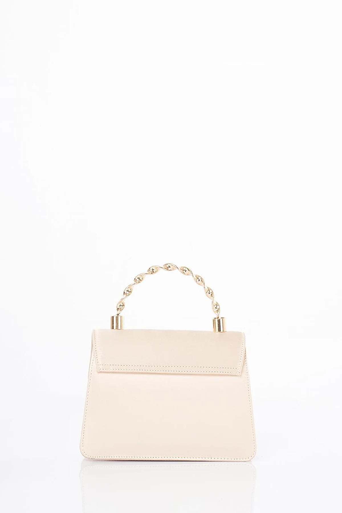 Handle Satin Bag Cream