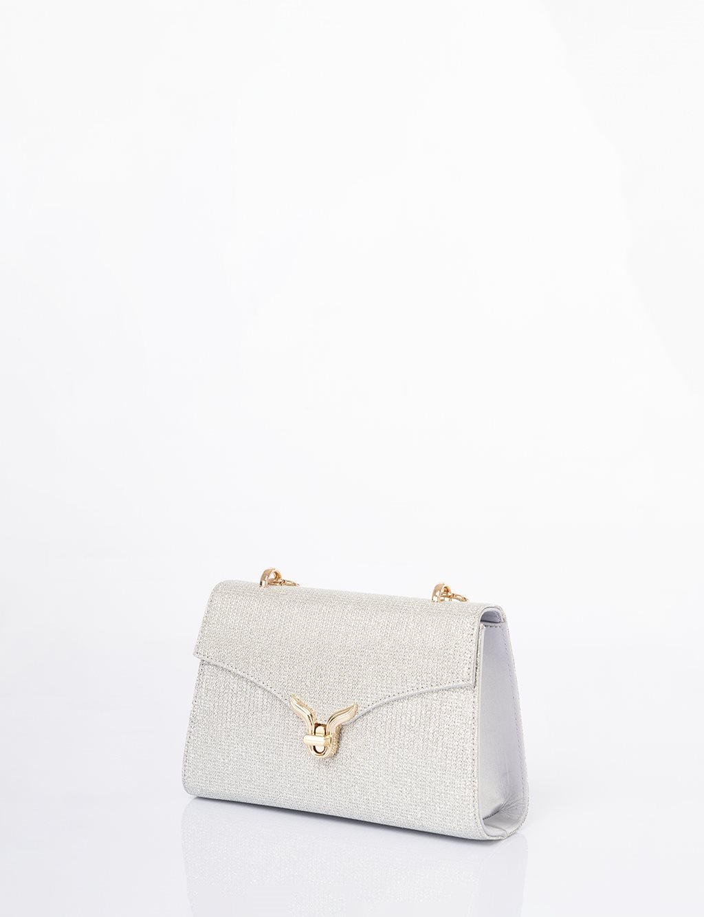 Clutch Bag with Pearl Handle - Anthracite