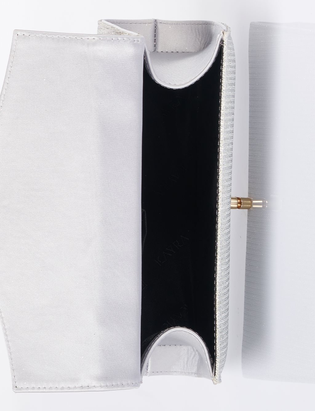 Clutch Bag with Pearl Handle - Anthracite