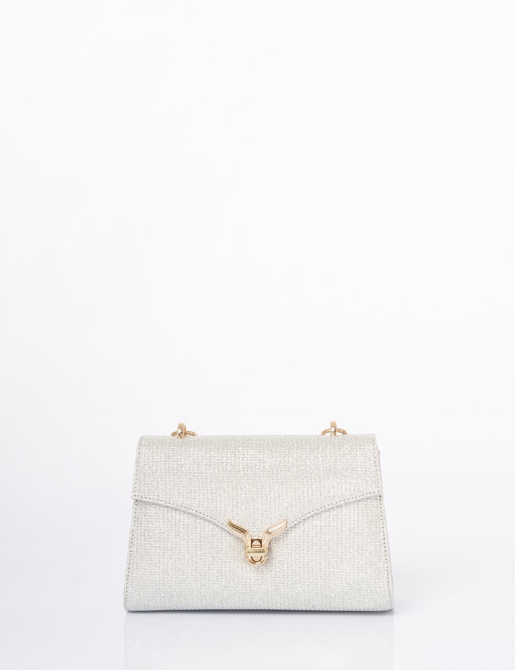 Clutch Bag with Pearl Handle - Anthracite