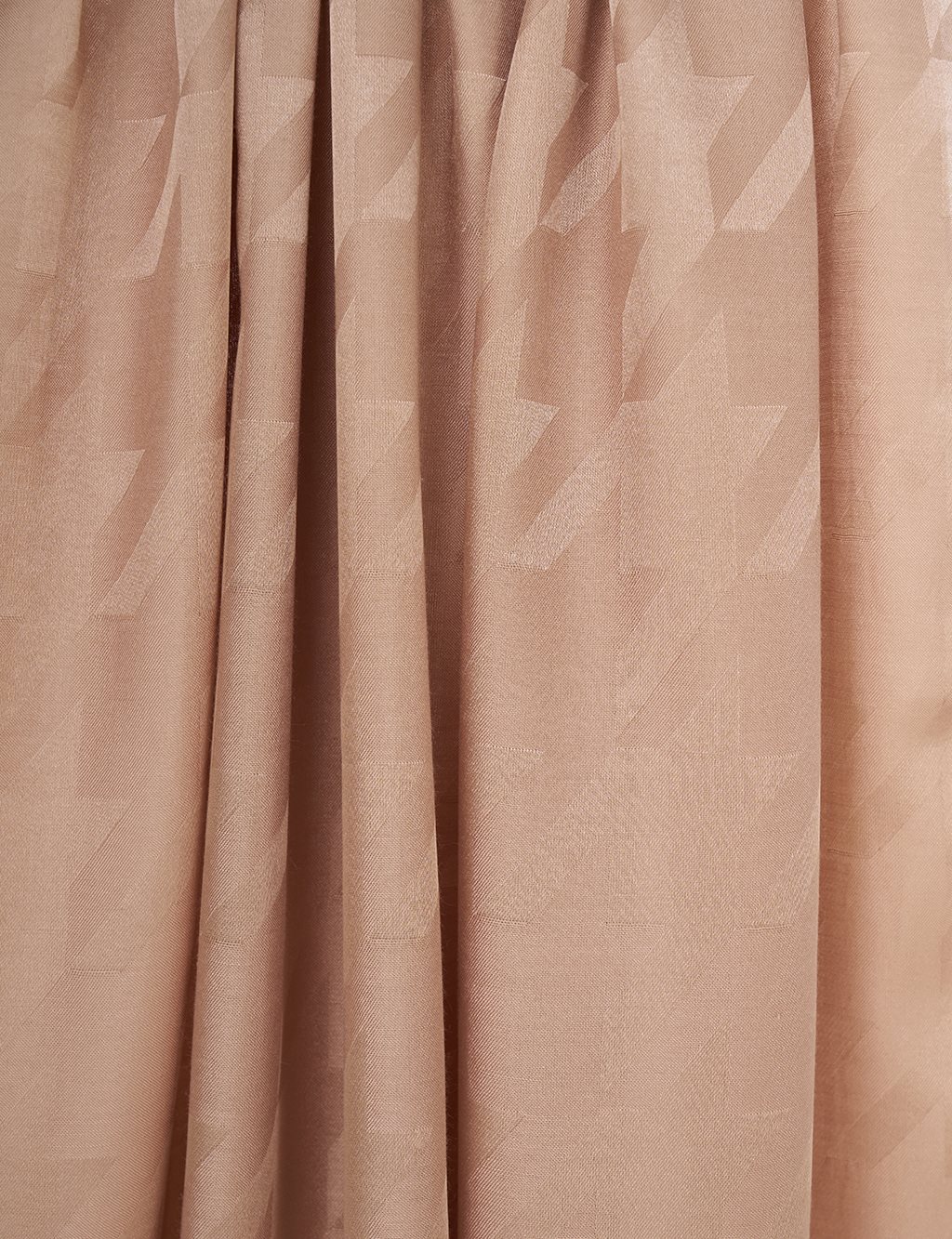 Hound's Foot Patterned Jacquard Shawl Beige