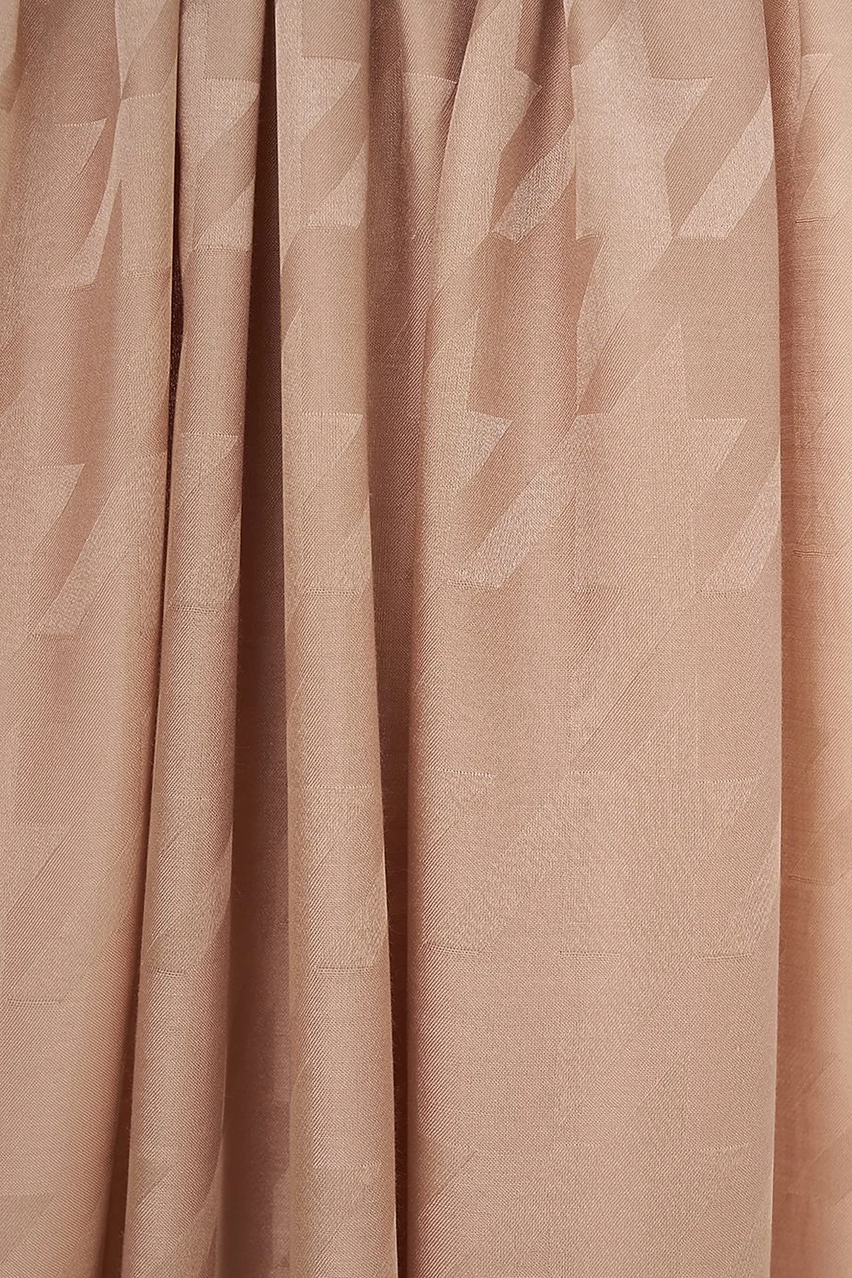 Hound's Foot Patterned Jacquard Shawl Beige