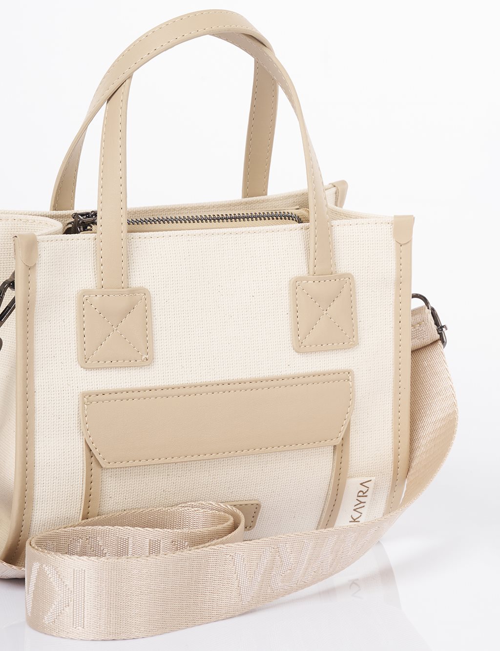 Canvas Tote Bag Cream-Beige