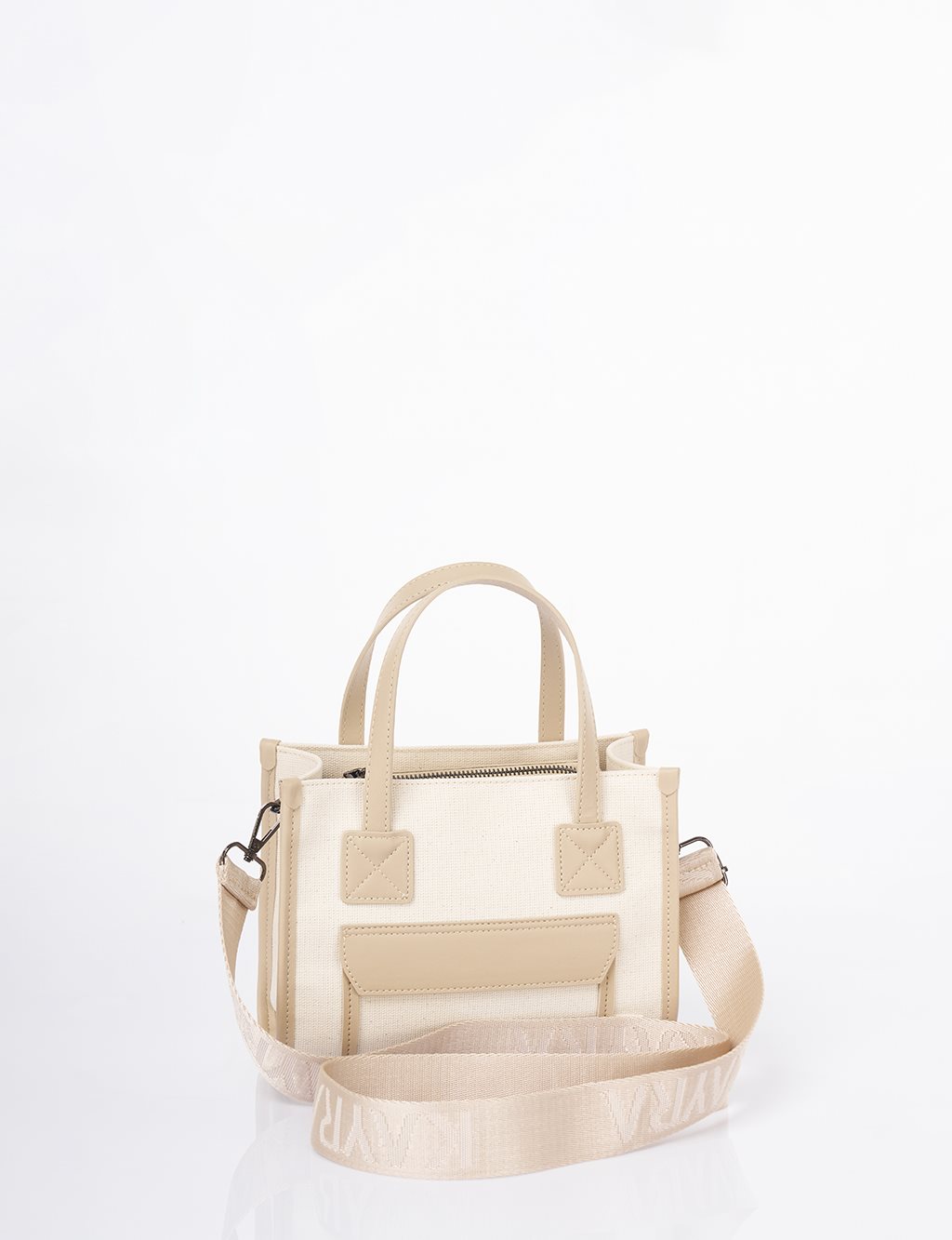 Canvas Tote Bag Cream-Beige