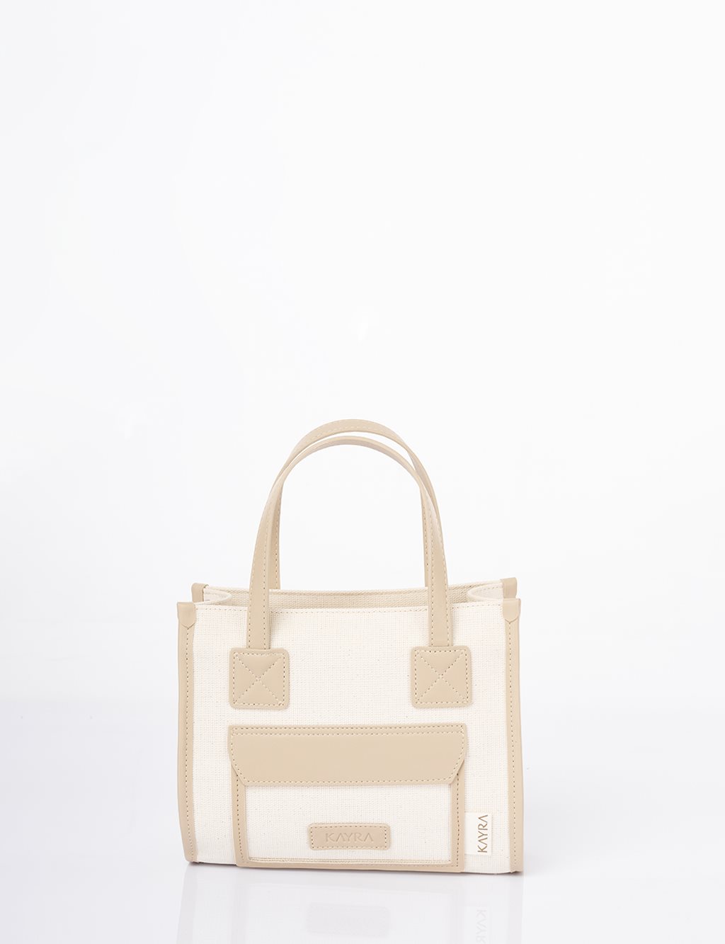 Canvas Tote Bag Cream-Beige