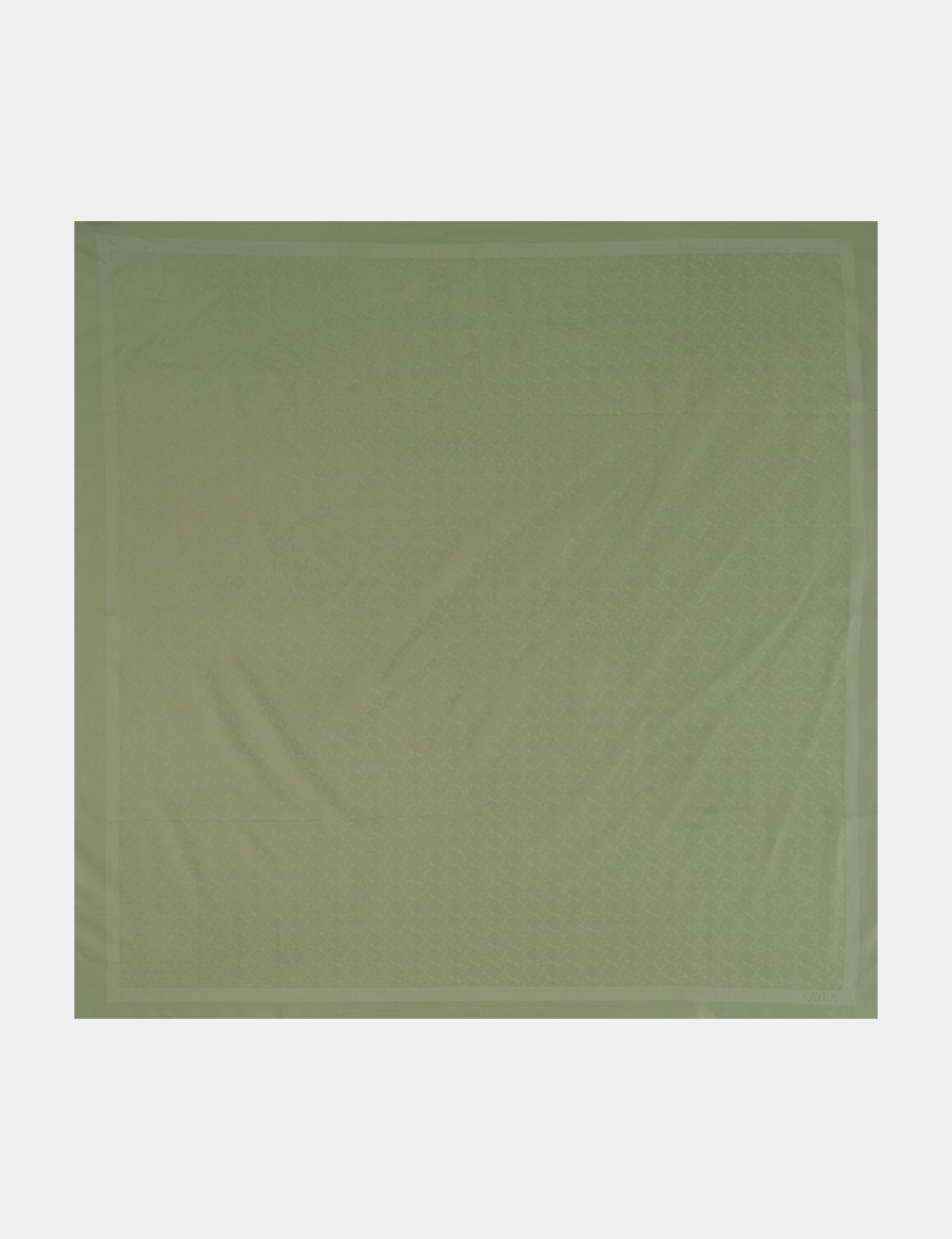 Cotton Monogram Scarf Aquamarine