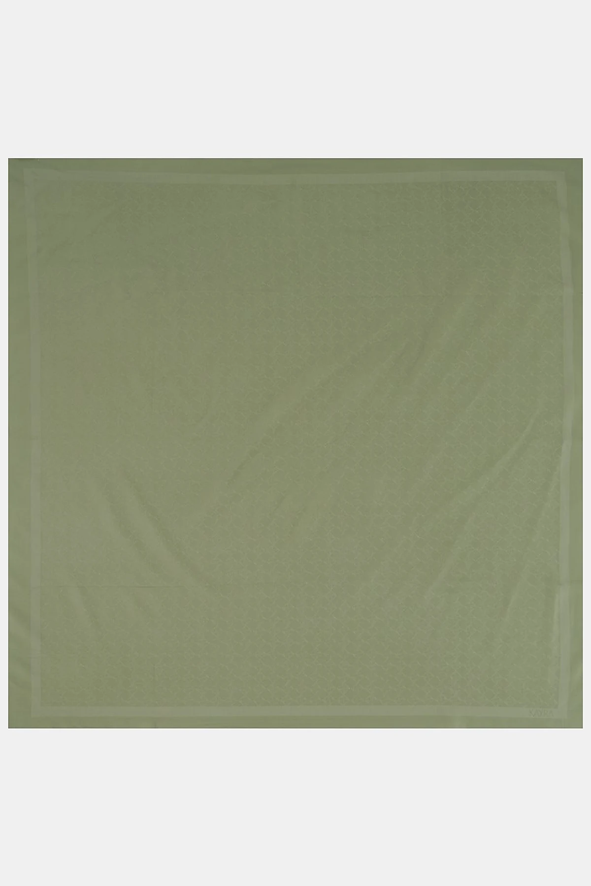 Cotton Monogram Scarf Aquamarine