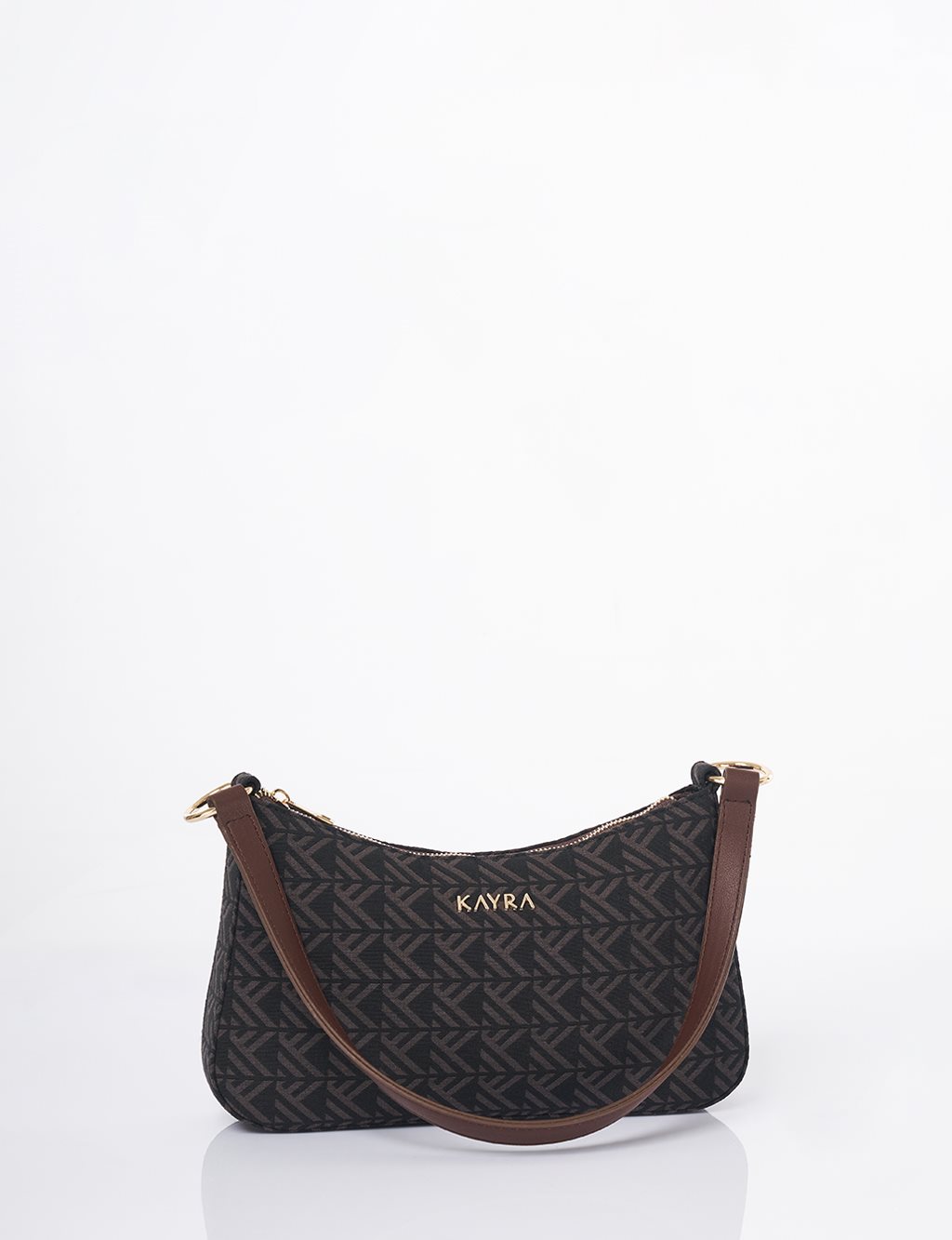 MONOGRAM LOGO DOKUMA DETAYLI HOBO ÇANTA