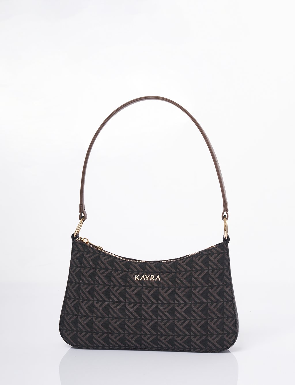 MONOGRAM LOGO DOKUMA DETAYLI HOBO ÇANTA