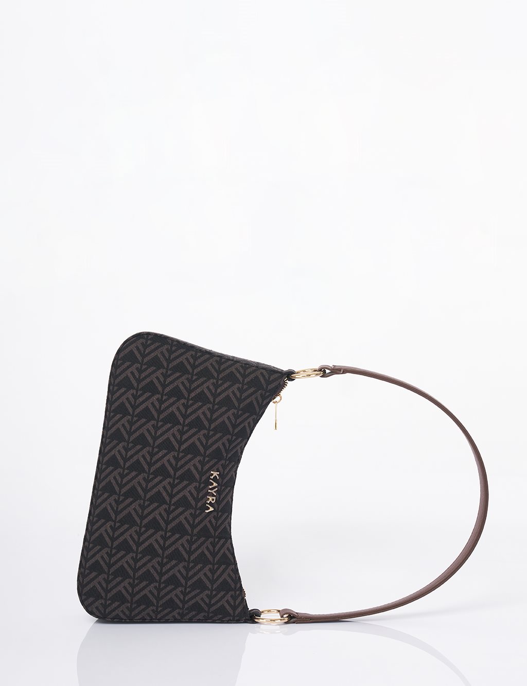 MONOGRAM LOGO DOKUMA DETAYLI HOBO ÇANTA