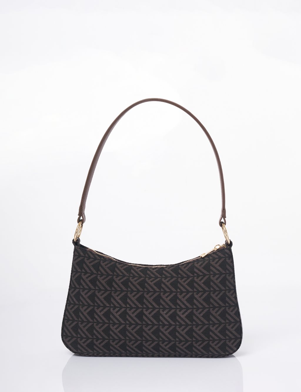 MONOGRAM LOGO DOKUMA DETAYLI HOBO ÇANTA