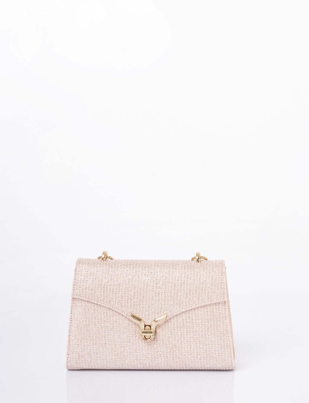 Clutch Bag with Pearl Handle - Powder Pink