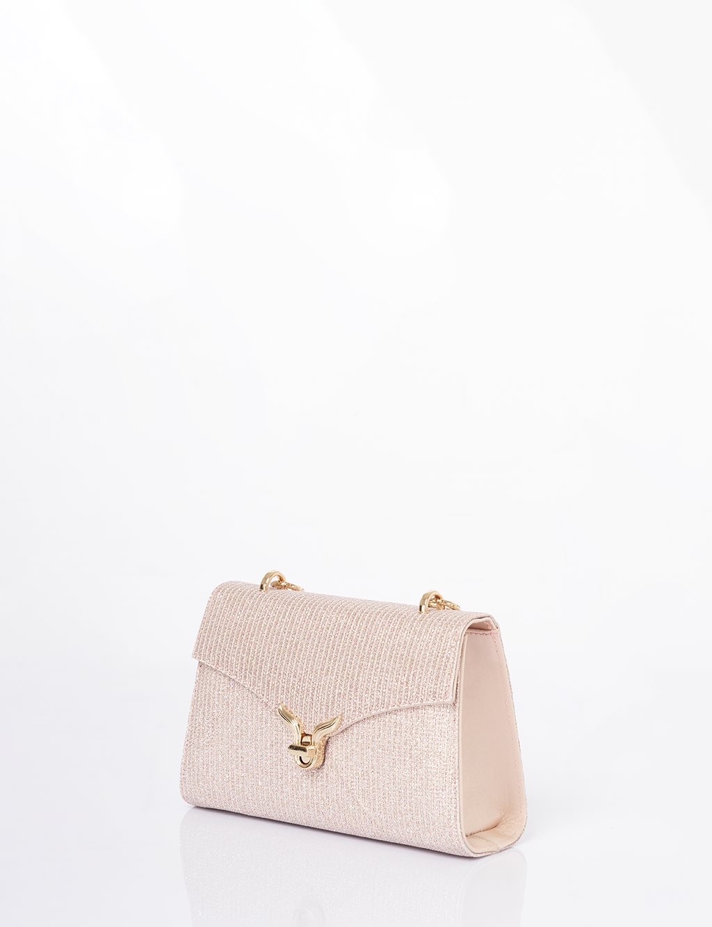 Clutch Bag with Pearl Handle - Powder Pink