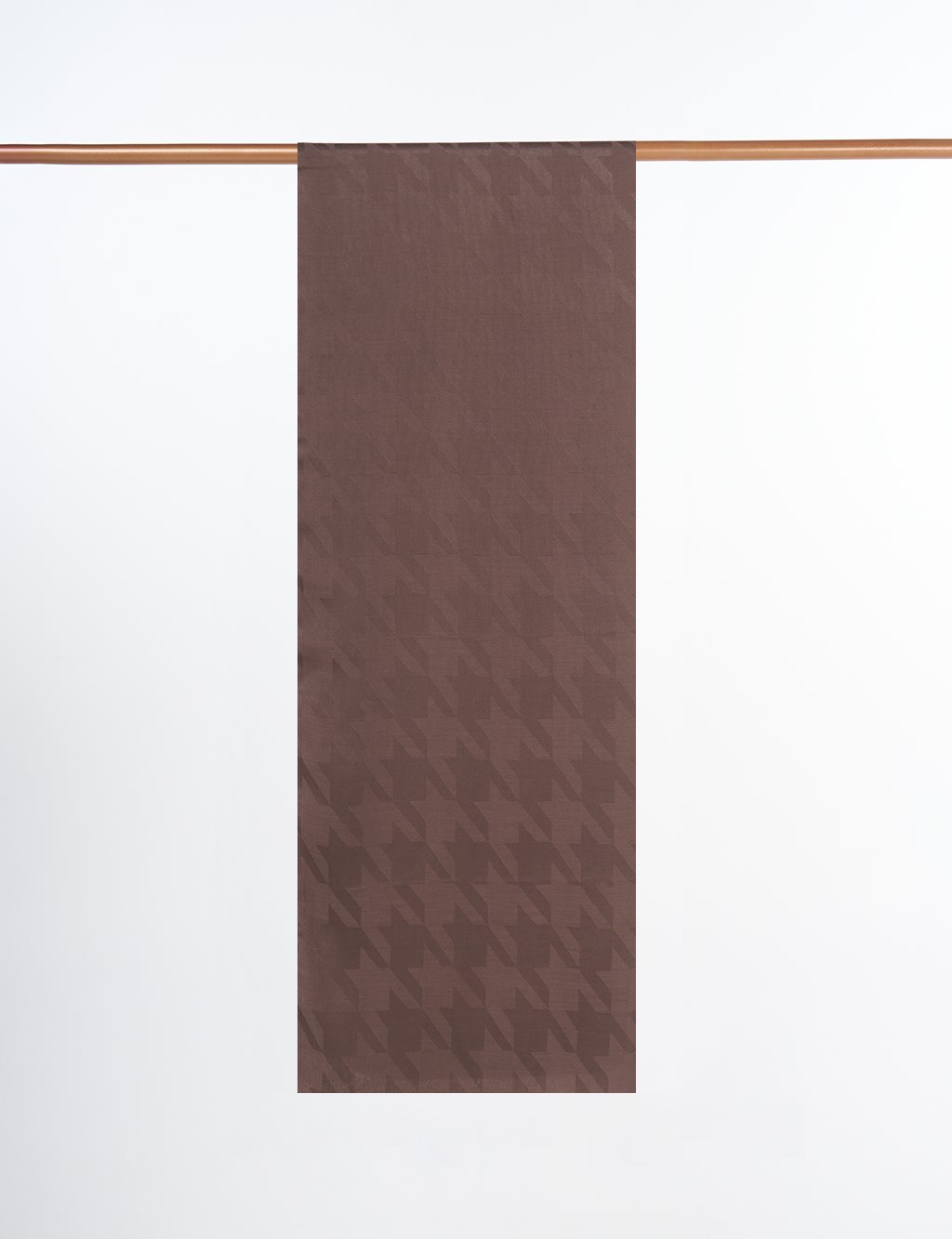 Hound's Foot Patterned Jacquard Shawl Dark Brown
