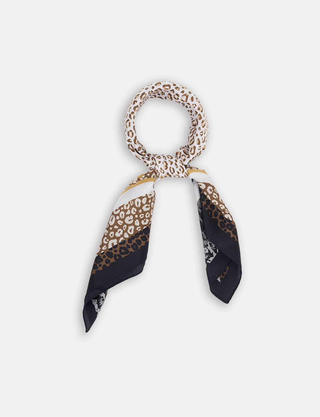 Leopard Print Scarf – Black & Brown