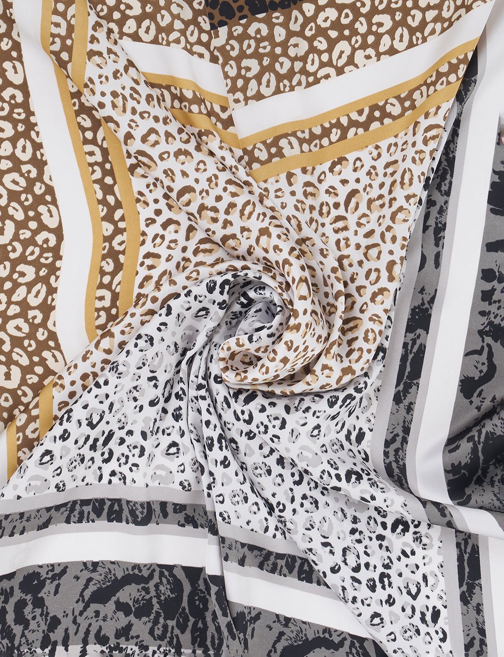 Leopard Print Scarf – Black & Brown