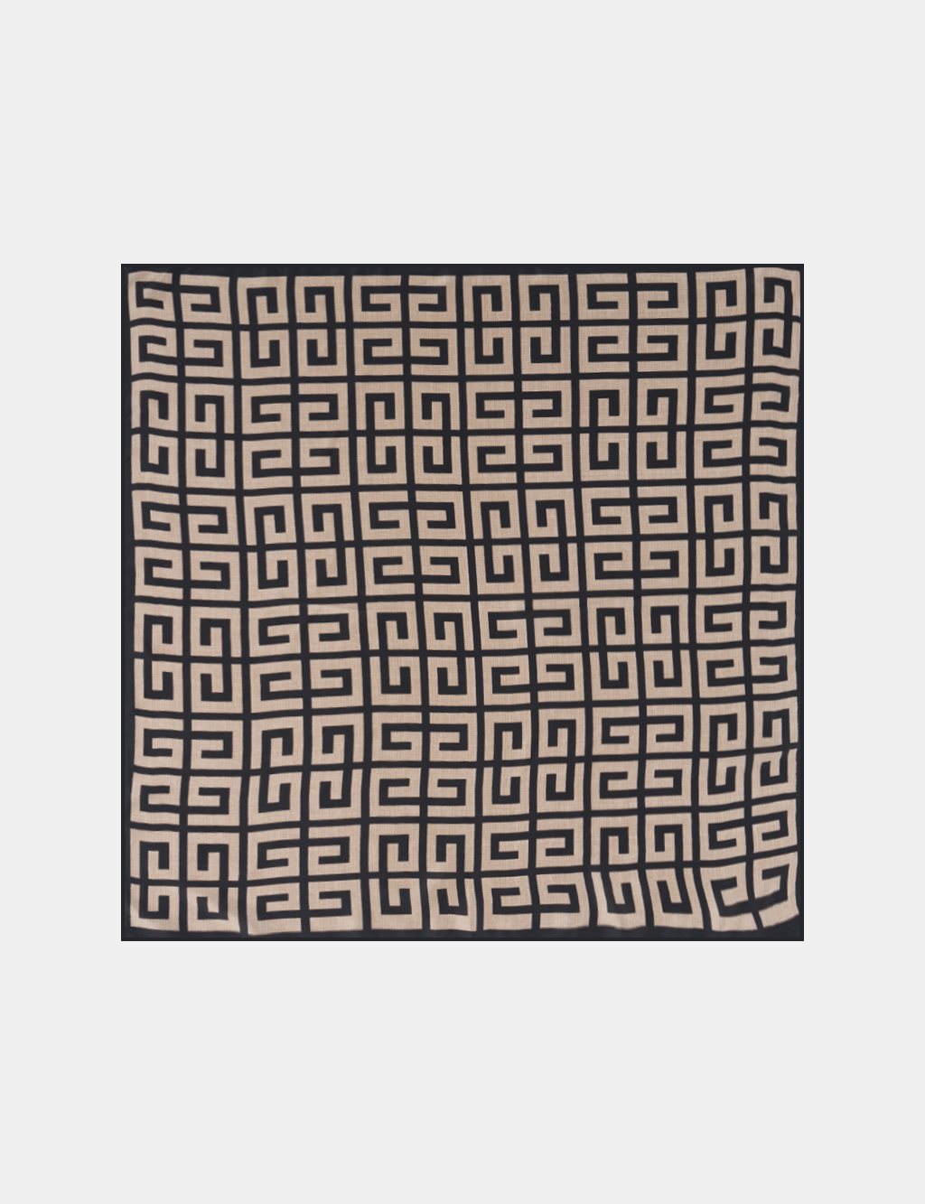 Monogram Pattern Scarf – Black