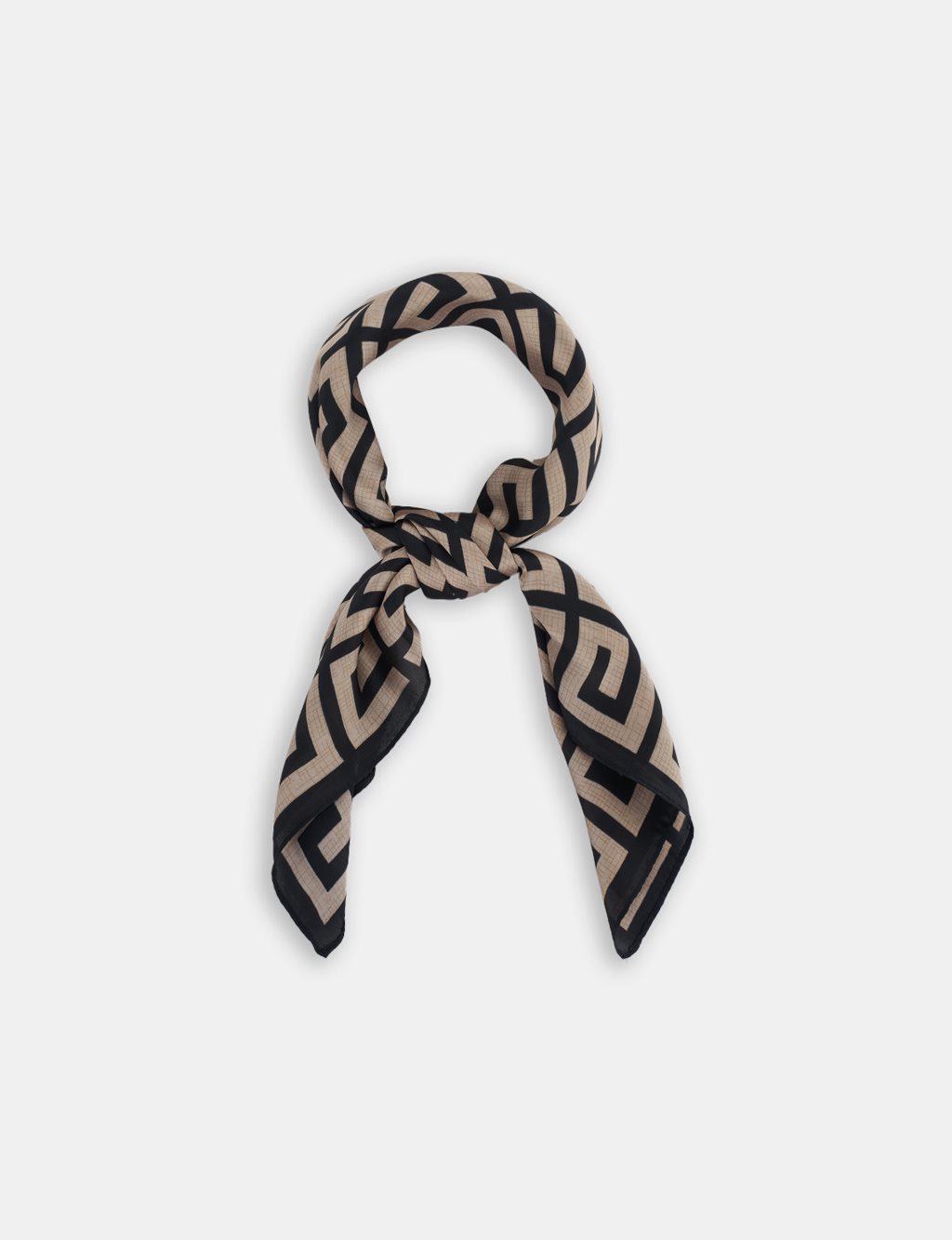 Monogram Pattern Scarf – Black