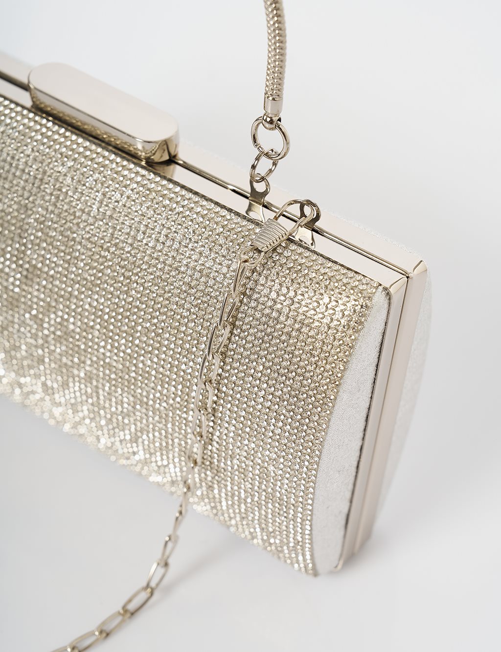 Evening Bag with Handle - Silver
