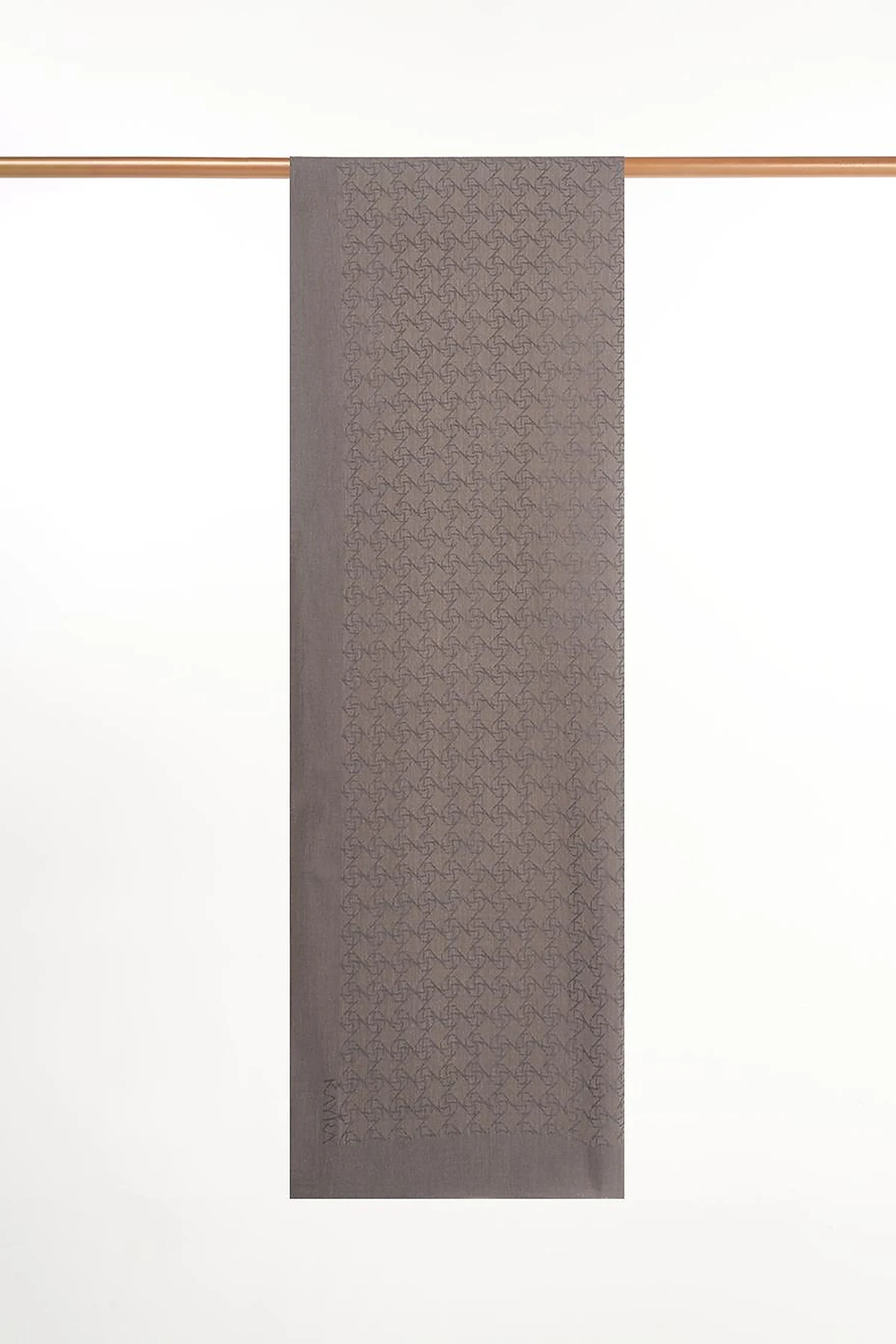 Monogram Patterned Lyocell Scarf Anthracite