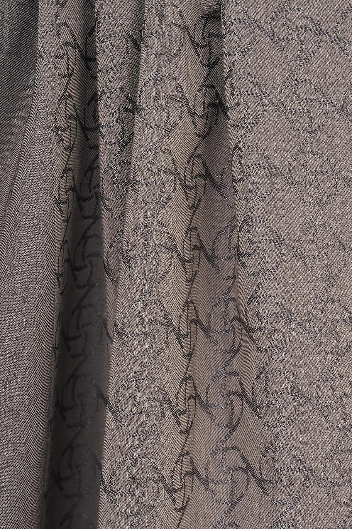 Monogram Patterned Lyocell Scarf Anthracite