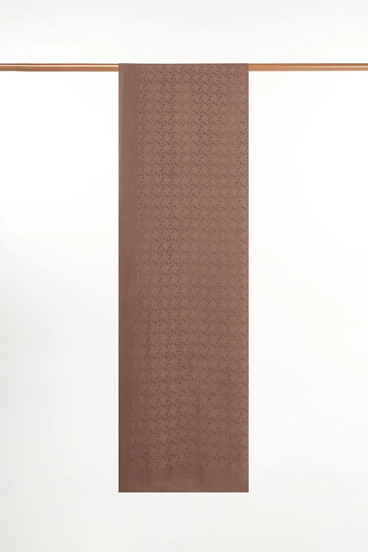 Monogram Patterned Lyocell Scarf Coffee