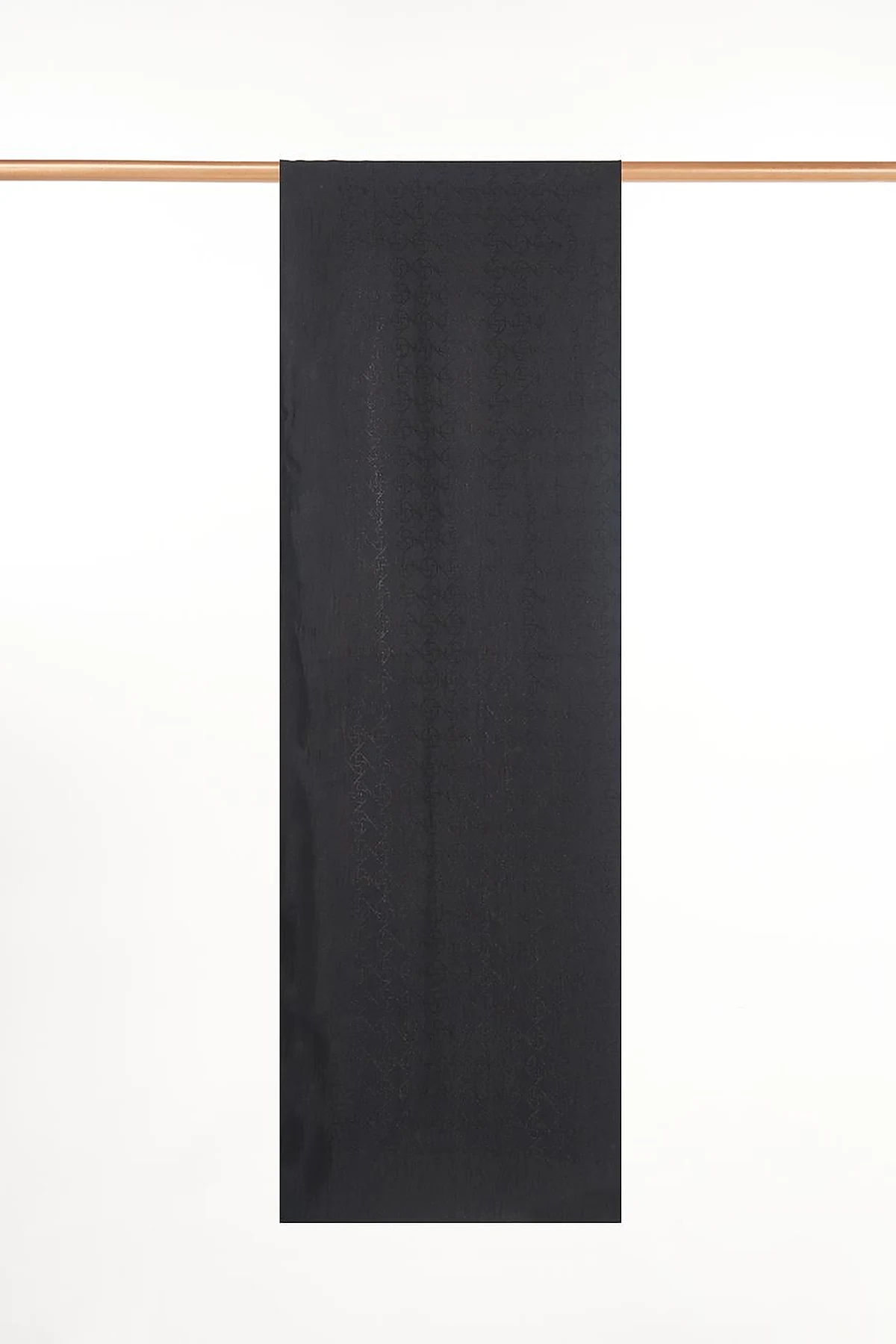 Monogram Patterned Lyocell Scarf Black