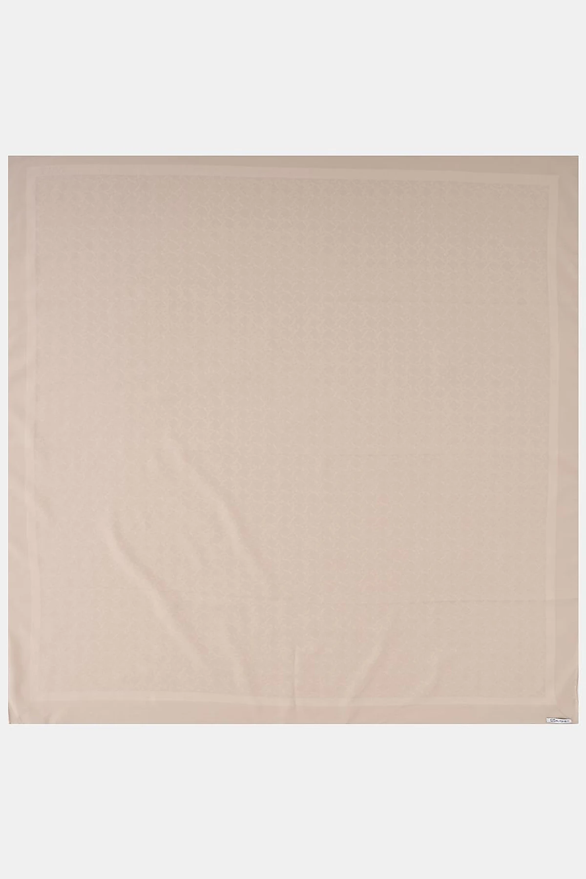 Cotton Monogram Scarf Light Beige