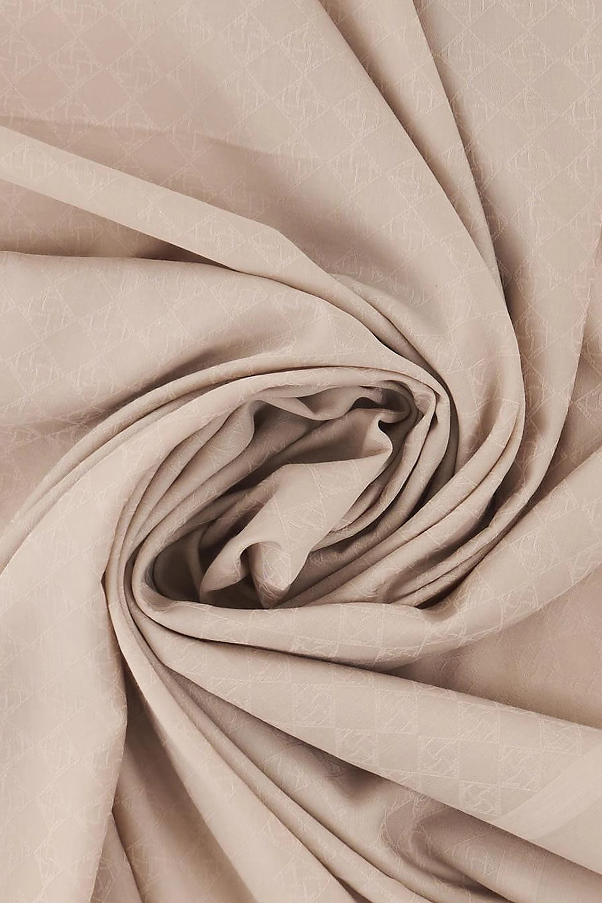 Cotton Monogram Scarf Light Beige